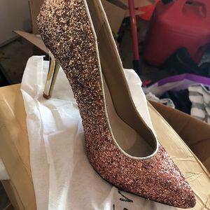 8.5 Rose Gold glitter shoes